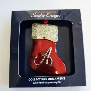 Regent Square Studio Design Collectible Ornament/Swarovski Crytals Letter A